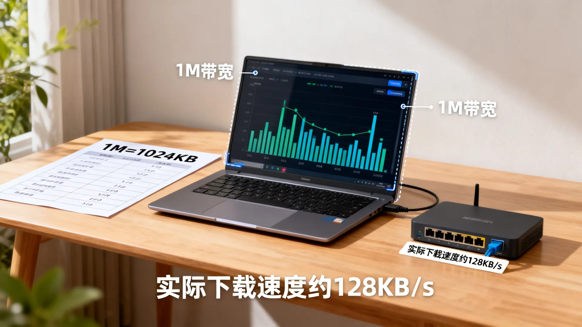 带宽1M等于多少流量?一次讲清楚 带宽1M等于多少流量