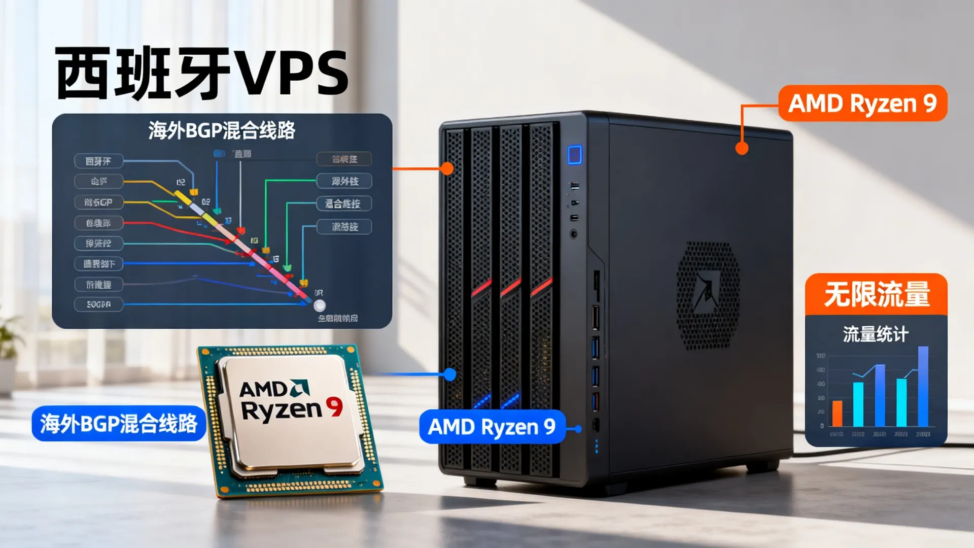 海外BGP混合线路 西班牙VPS