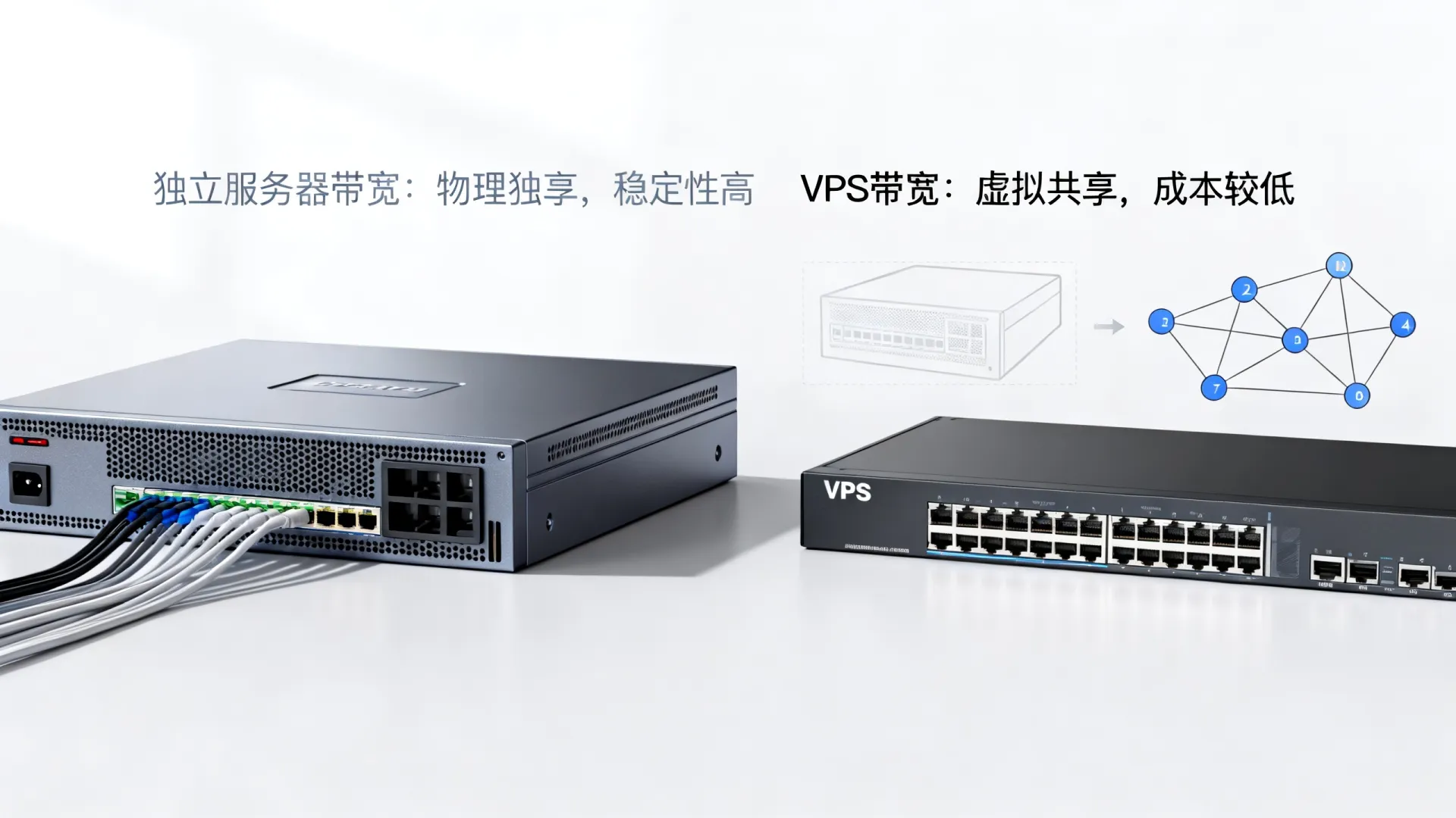 独立服务器带宽和VPS带宽区别在哪? 独立服务器带宽和VPS带宽区别在哪