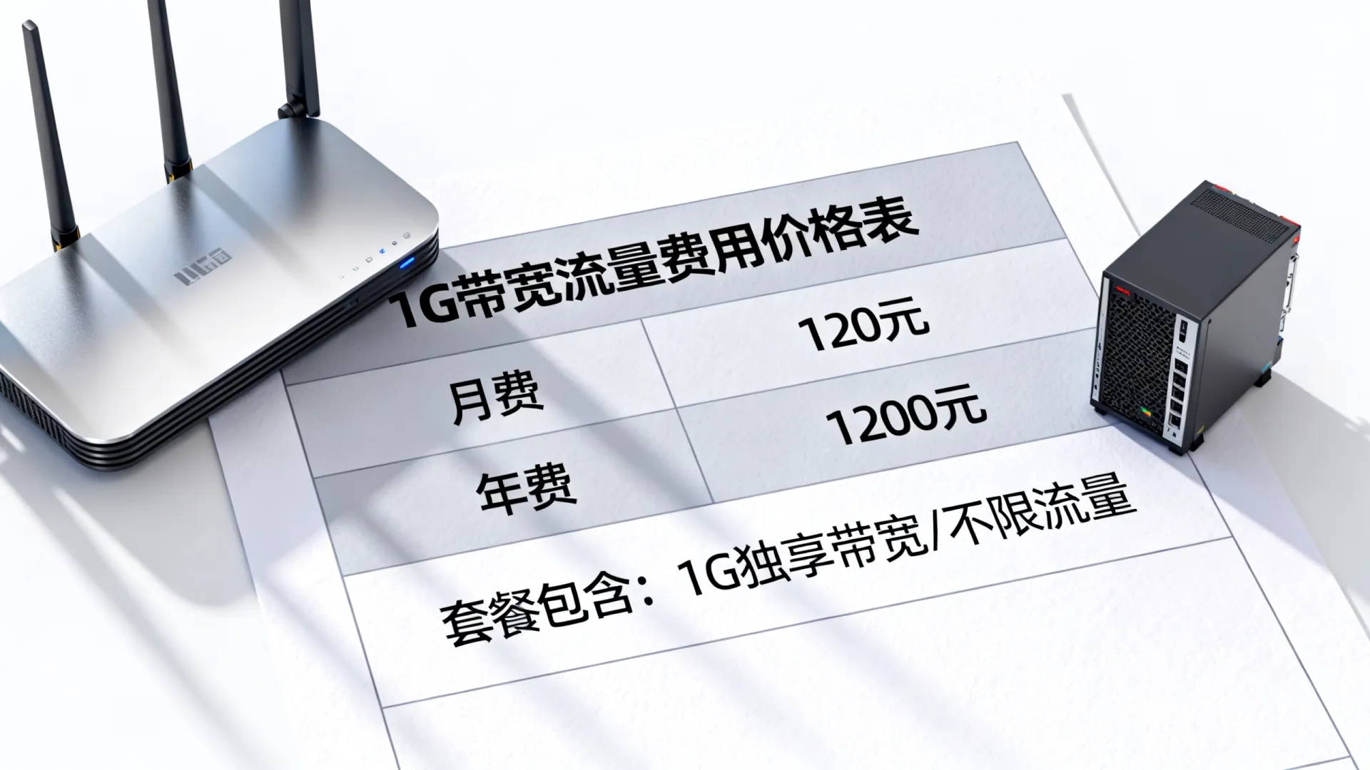 带宽1G流量大概多少钱