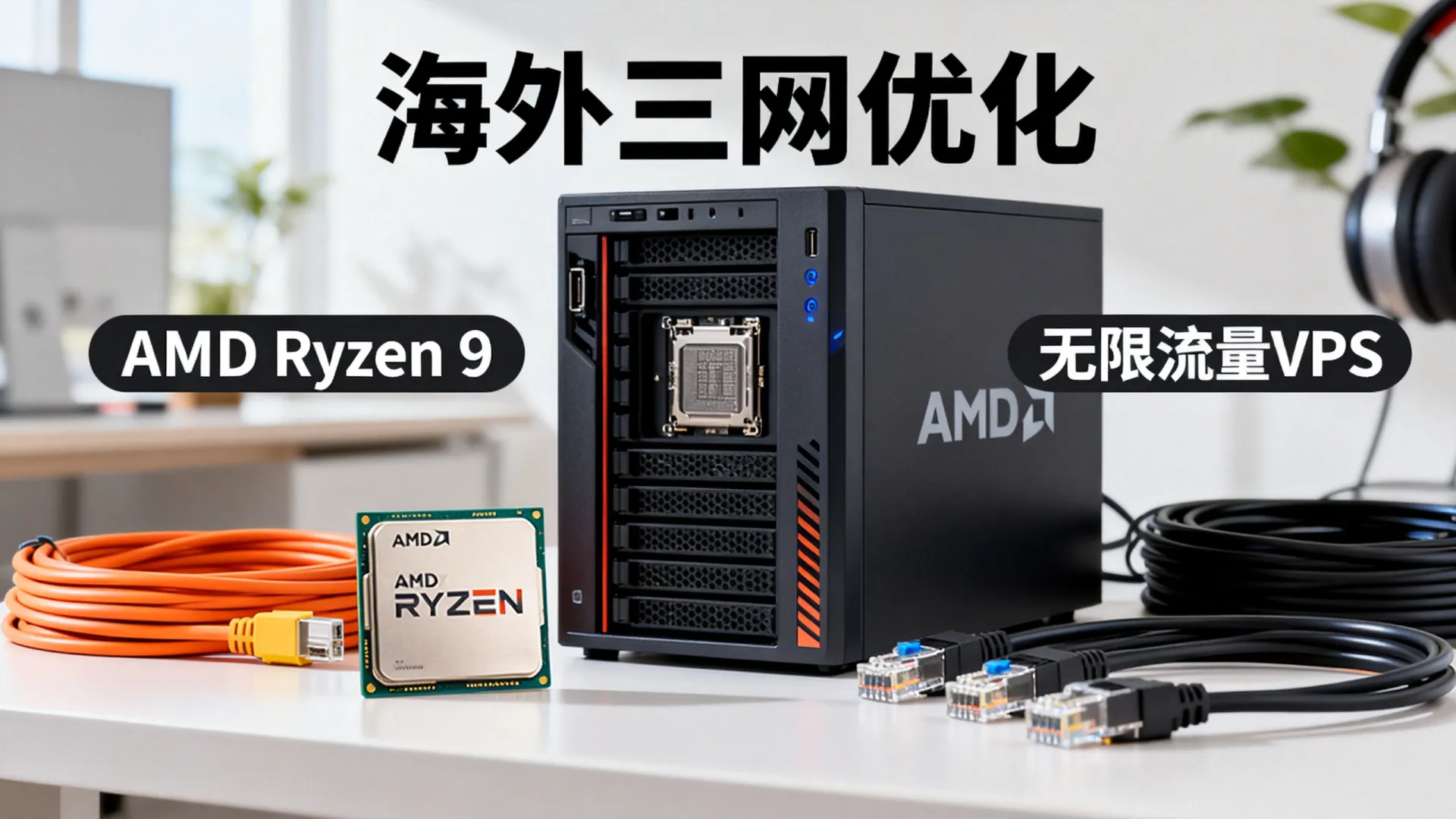 海外三网优化 无限流量VPS - AMD Ryzen 9,流量无封顶,5折起 海外三网优化 无限流量VPS