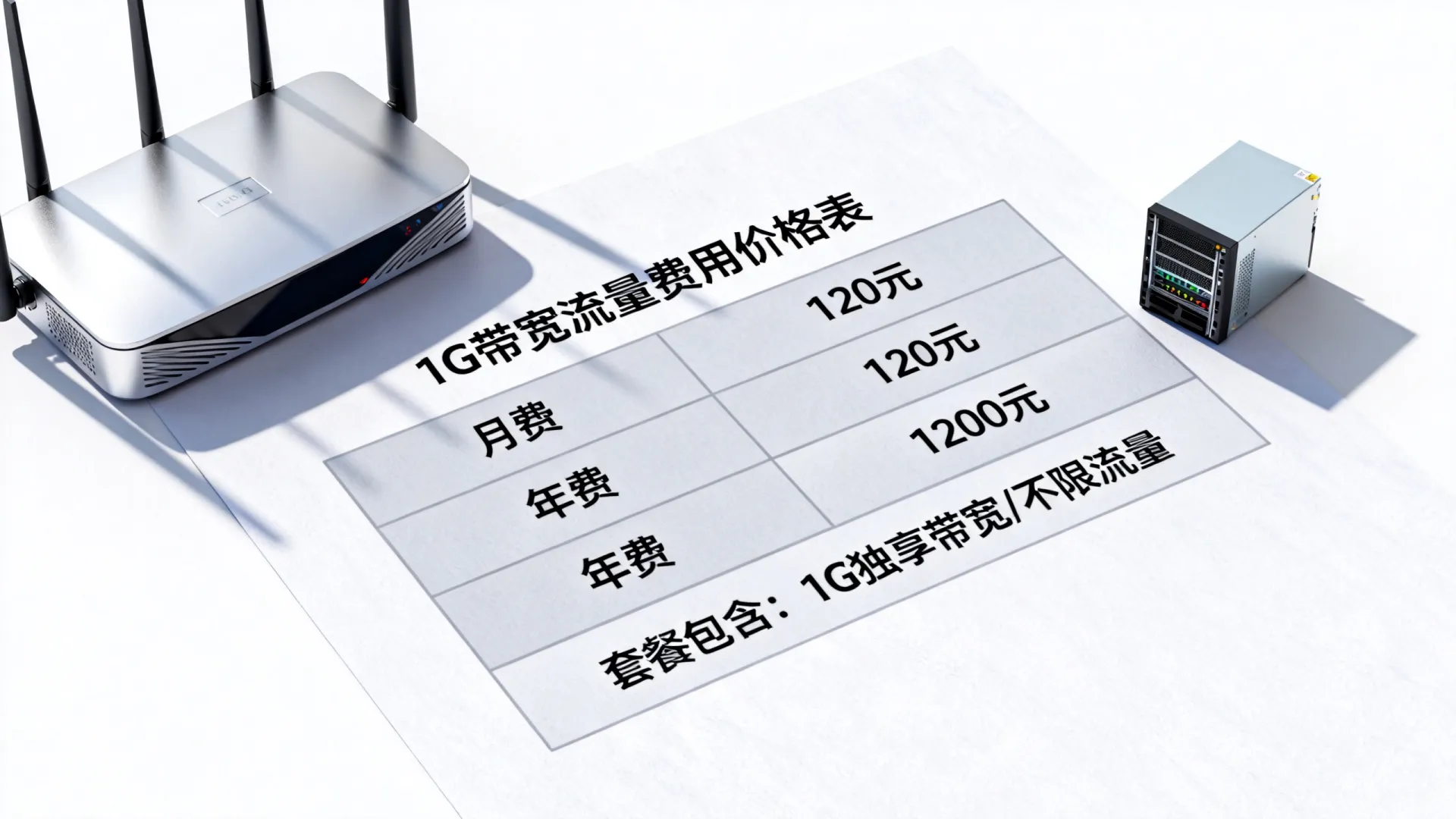 带宽1G流量大概多少钱