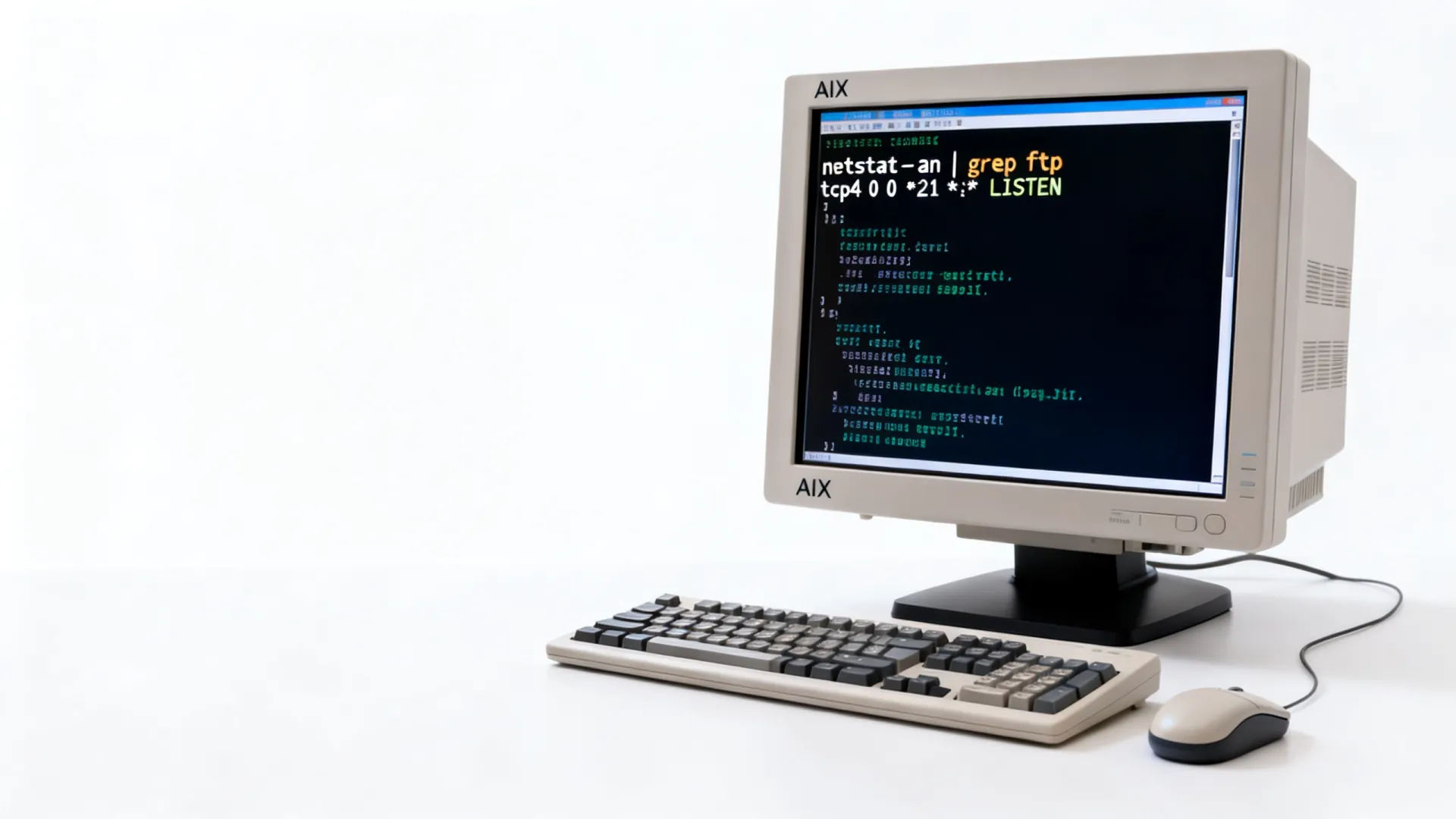 aix查看ftp占用哪个端口号