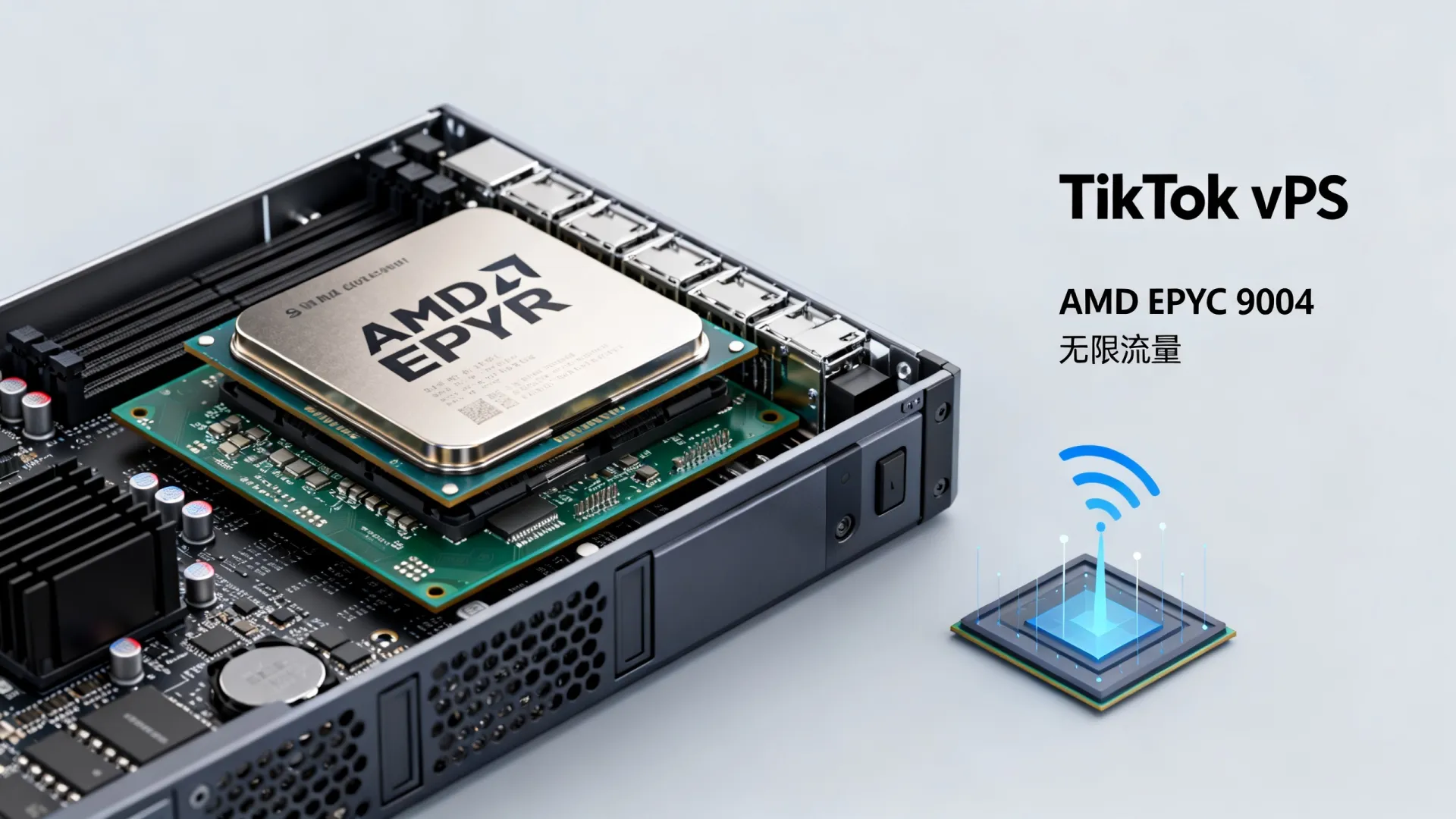 2026年 海外三网优化 Tiktok vps - AMD EPYC 9004,无限流量 2026年 海外三网优化 Tiktok vps