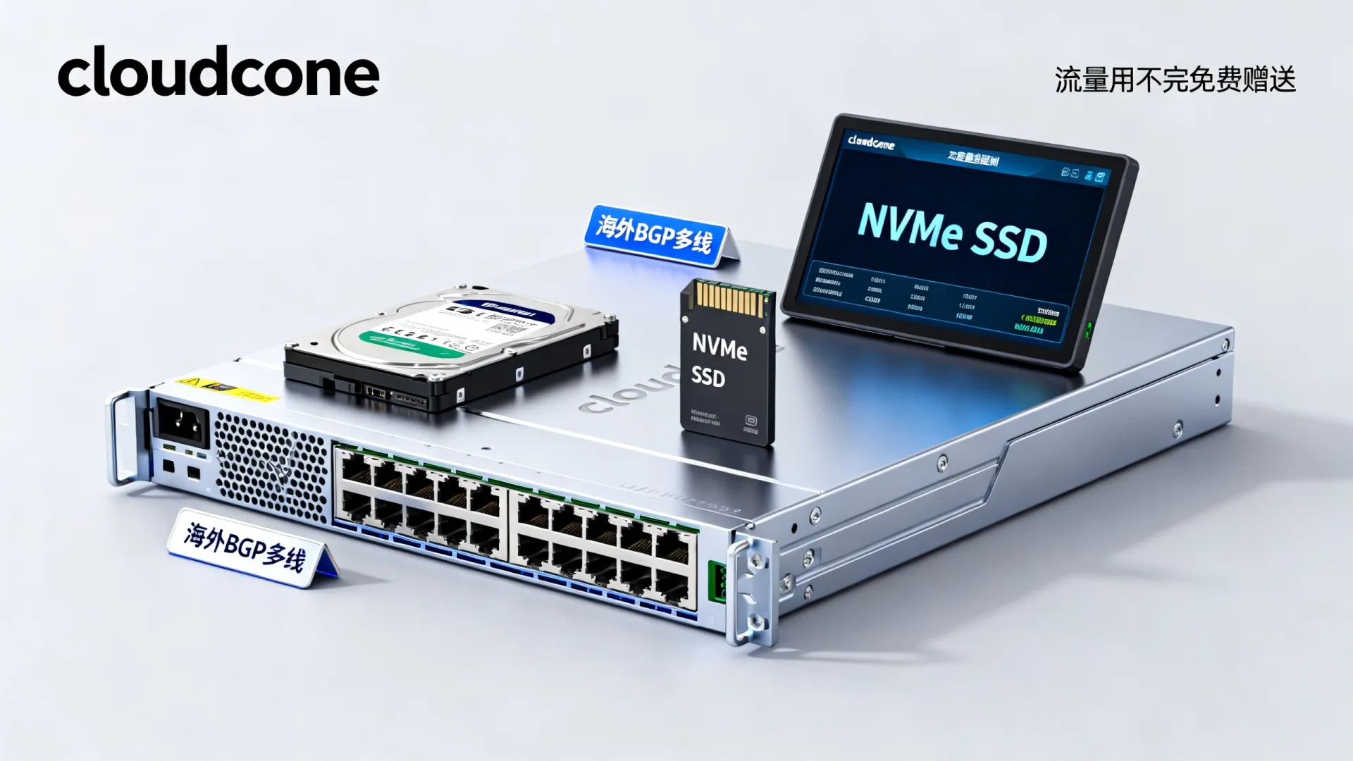 海外BGP多线 cloudcone - NVMe SSD,流量用不完,免费赠送 海外BGP多线 cloudcone