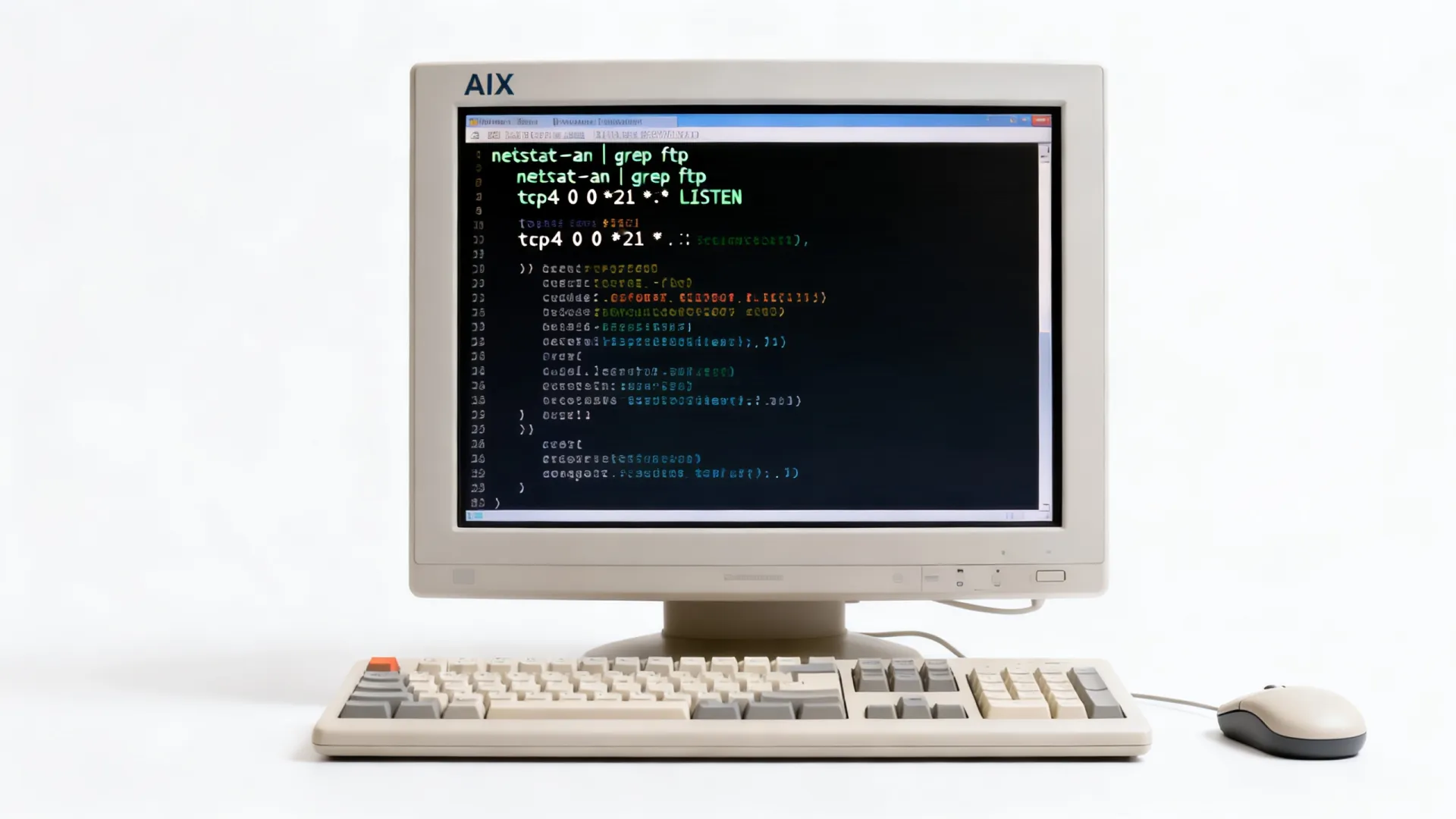 aix查看ftp占用哪个端口号