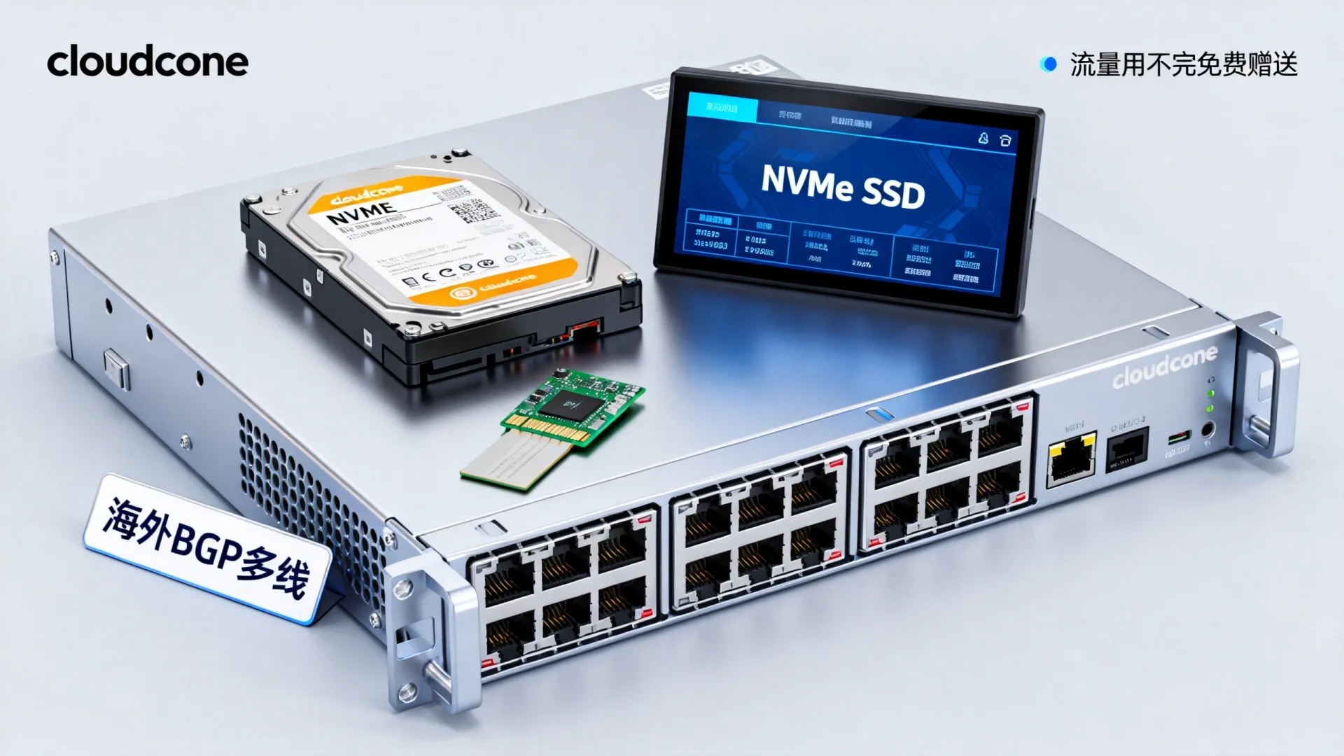海外BGP多线 cloudcone - NVMe SSD,流量用不完,免费赠送 海外BGP多线 cloudcone